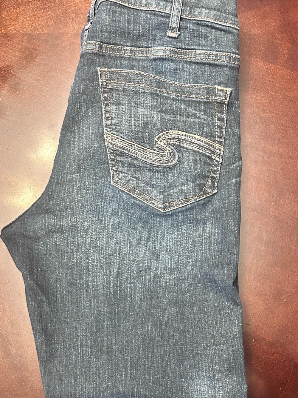 Silver Jeans Women Straight Leg Dark Blue Denim Jeans